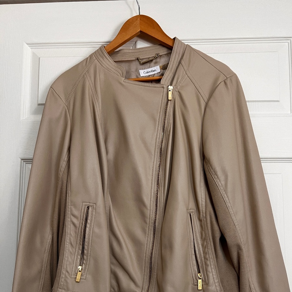 Calling all vegans - Calvin Klein faux leather jacket